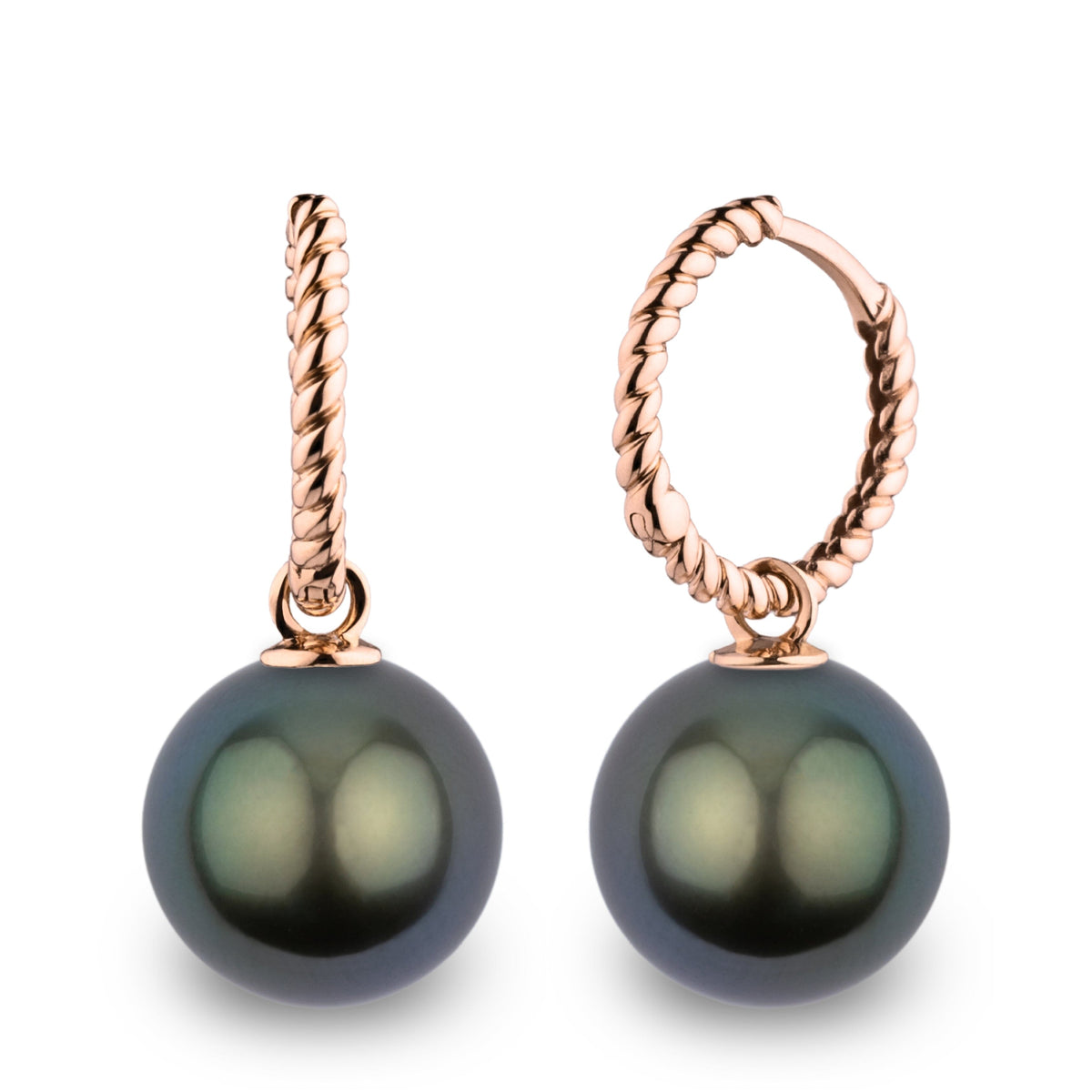 Rope Collection 11.0-12.0 mm Tahitian Pearl Earrings