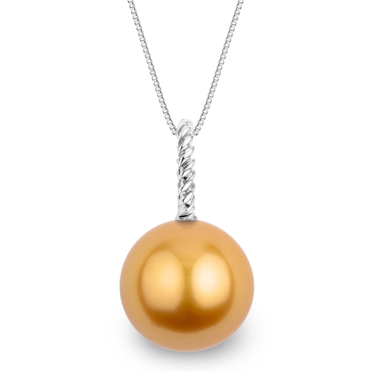 Rope Collection 13.0-14.0 mm Golden South Sea Pearl Pendant