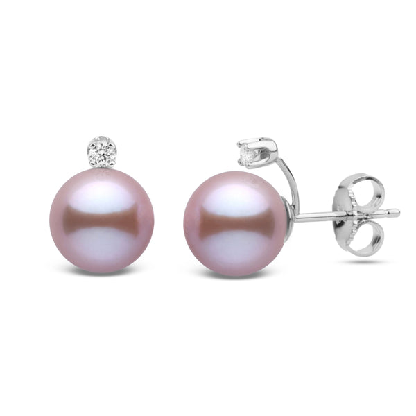 Starlight Collection 7.5-8.0 mm Lavender Freshadama Pearl Earrings
