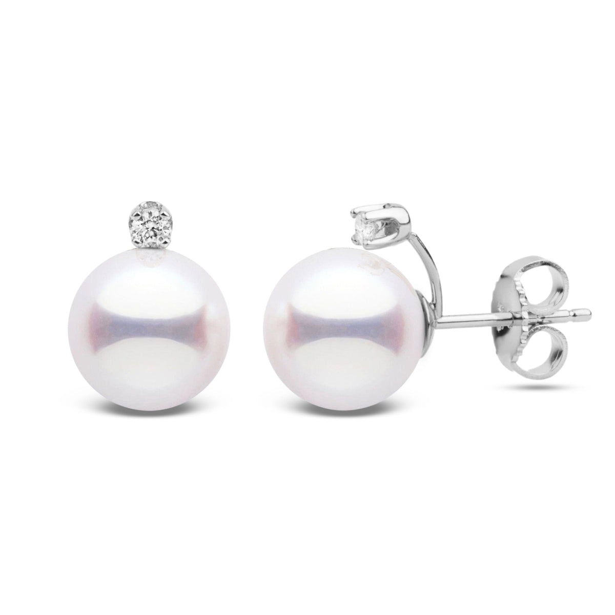 Starlight Collection 8.5-9.0 mm Freshadama Pearl and Diamond Stud Earrings