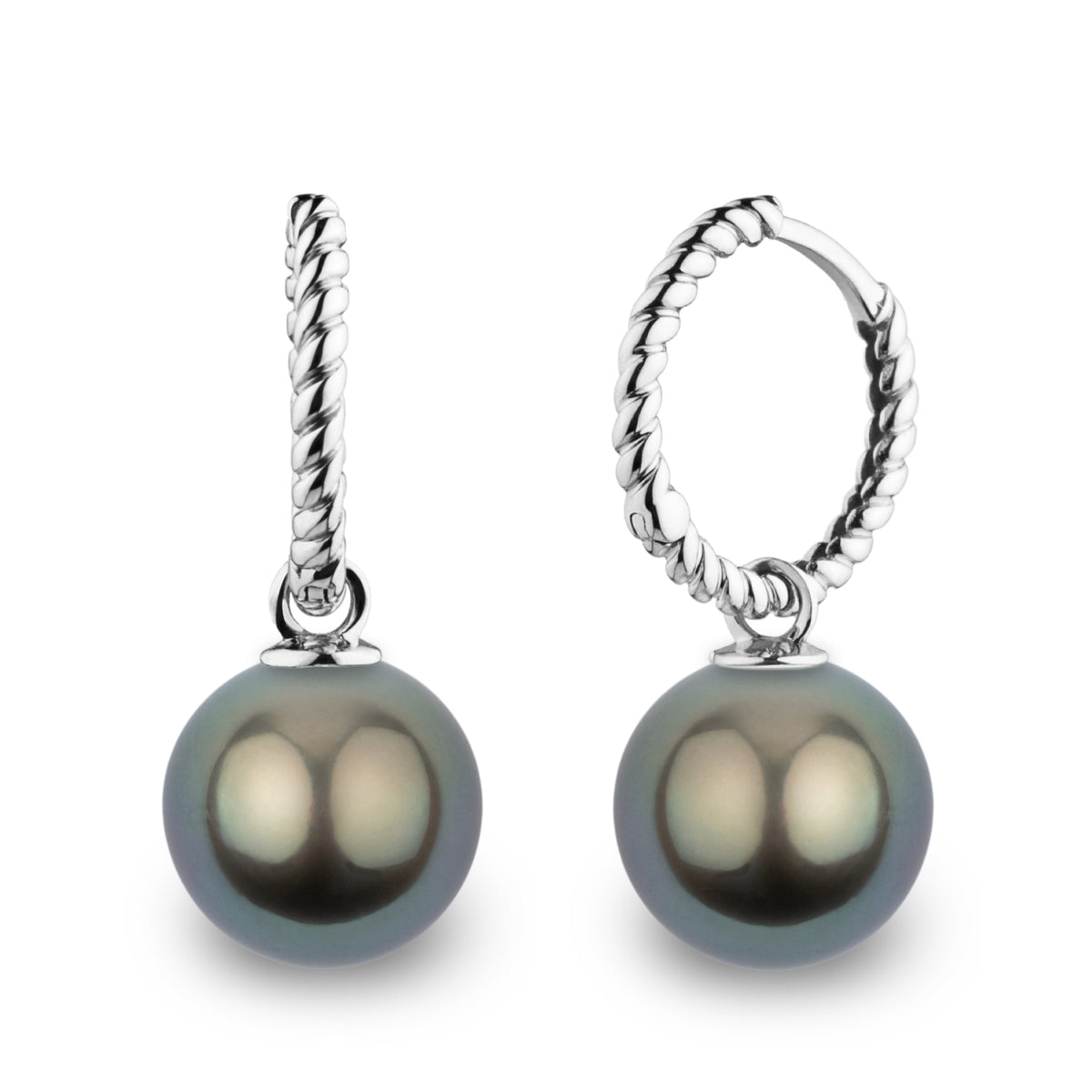 Rope Collection 9.0-10.0 mm Tahitian Pearl Earrings