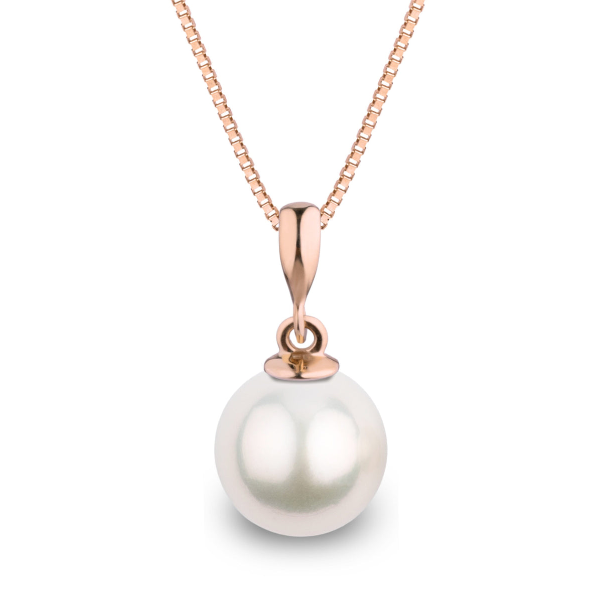 Grace Collection 9.0-10.0 mm White South Sea Pearl Pendant, view 3