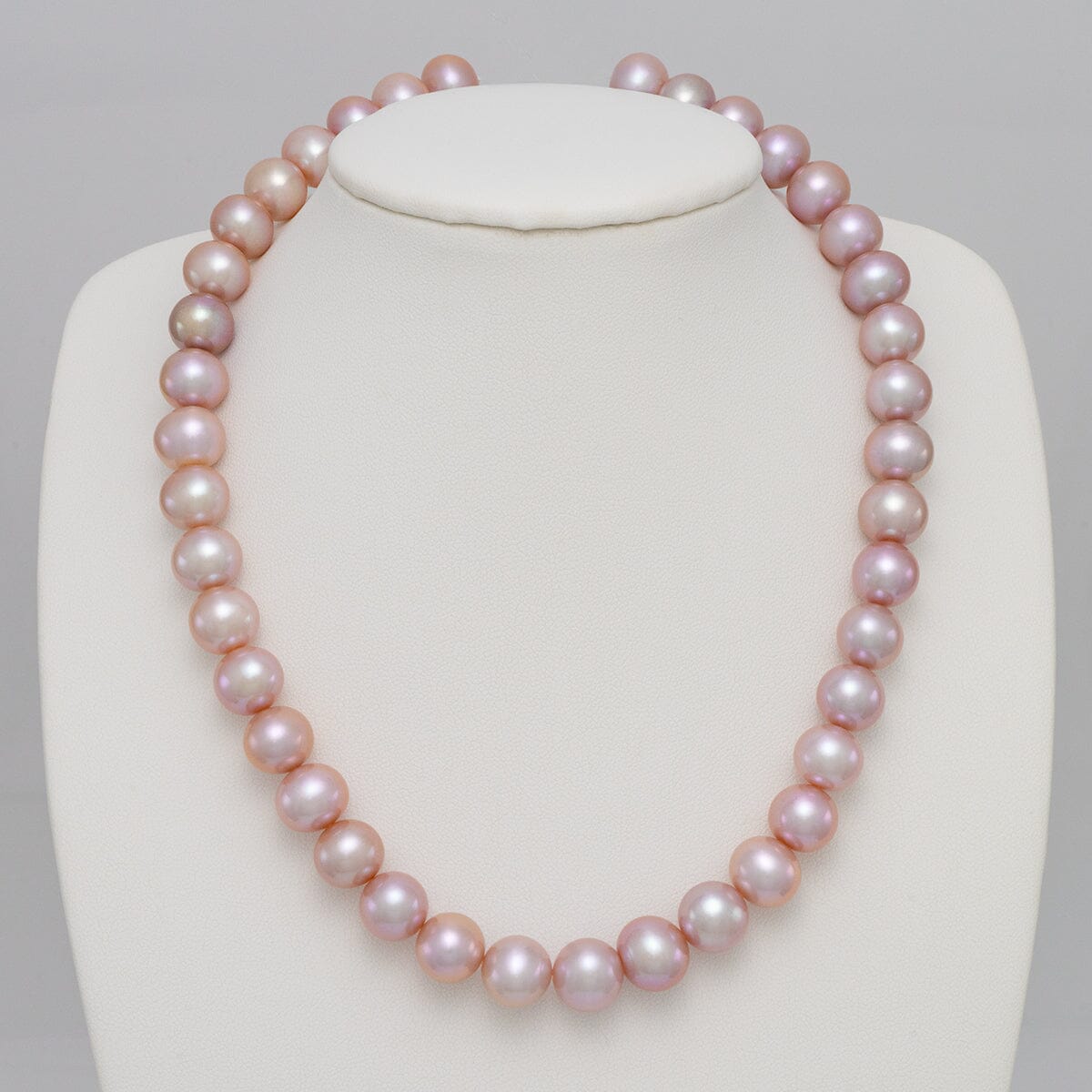 10.5-11.5 mm AA+ Lavender Freshwater Pearl Necklace on bust