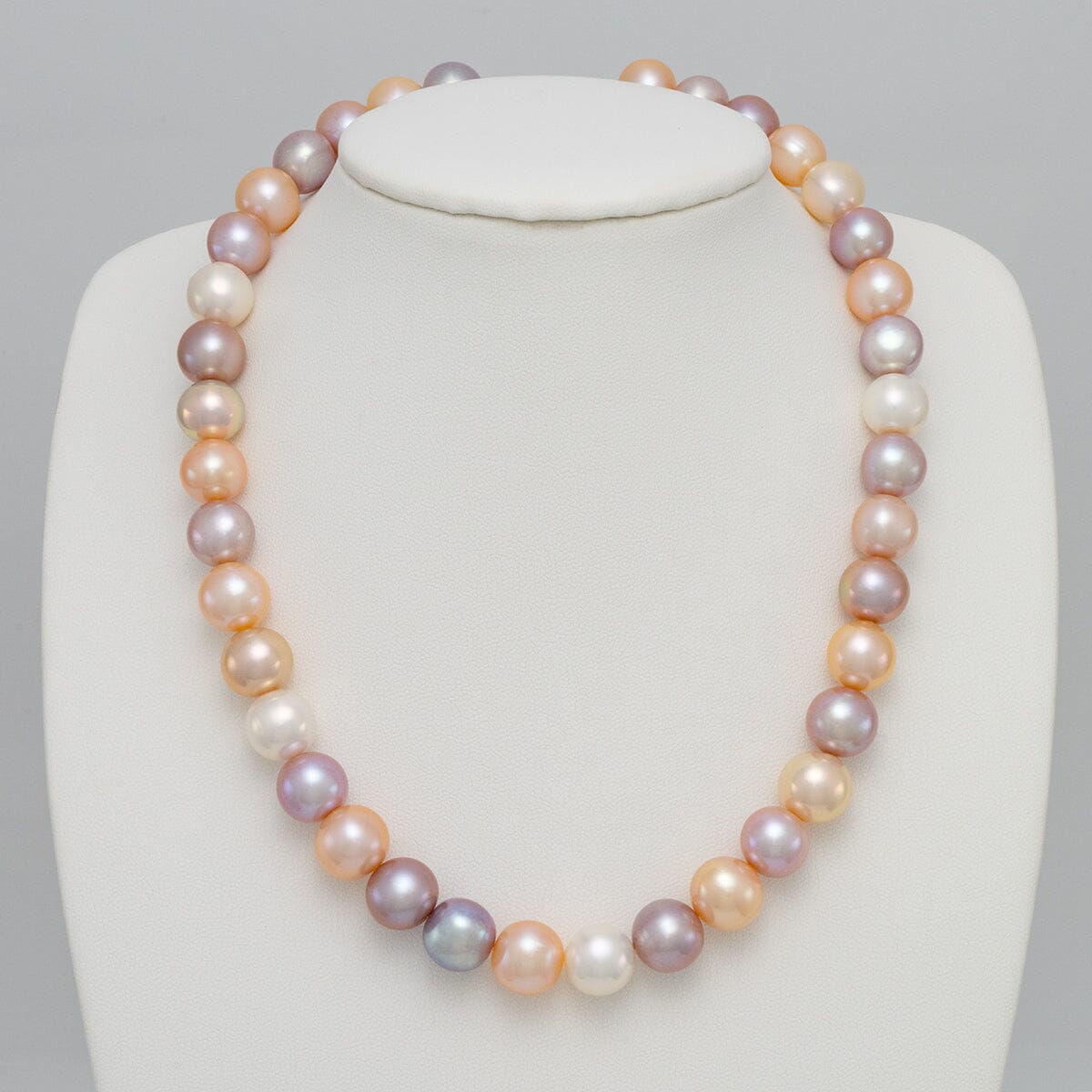 10.5-11.5 mm AA+ Multicolor Freshwater Pearl Necklace on bust