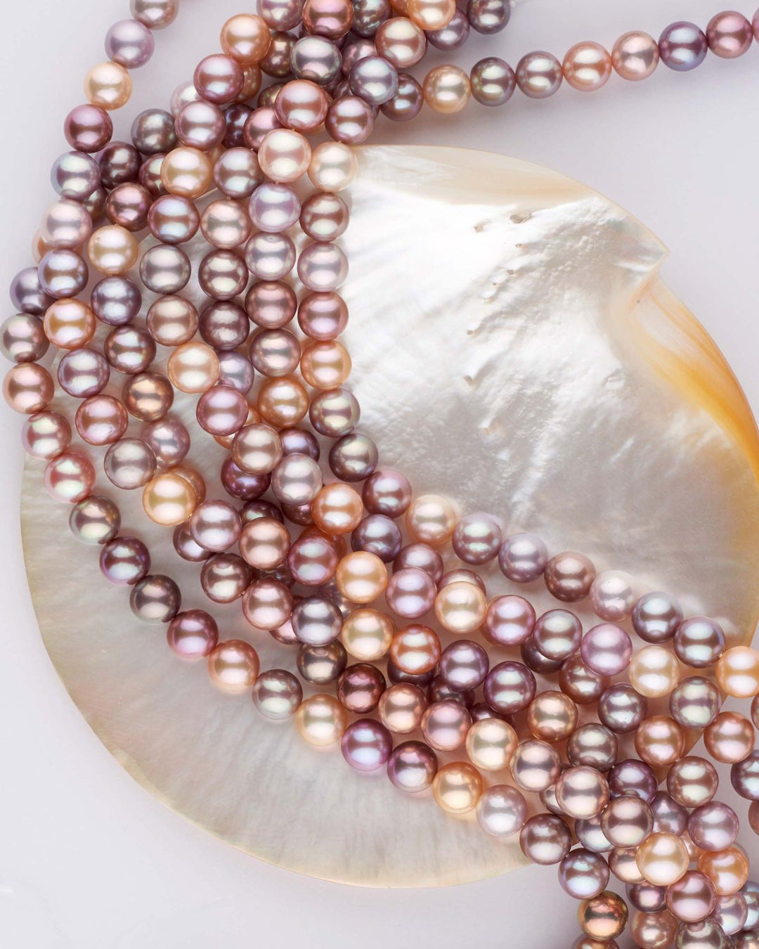 Round freshwater pearl strands are considering the highest quality