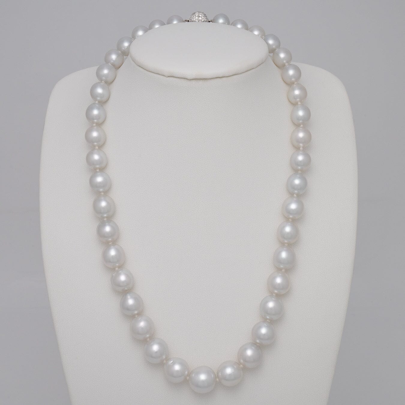 Assael Collection: 9.5–13.1 mm Semi-Baroque White South Sea Pearl