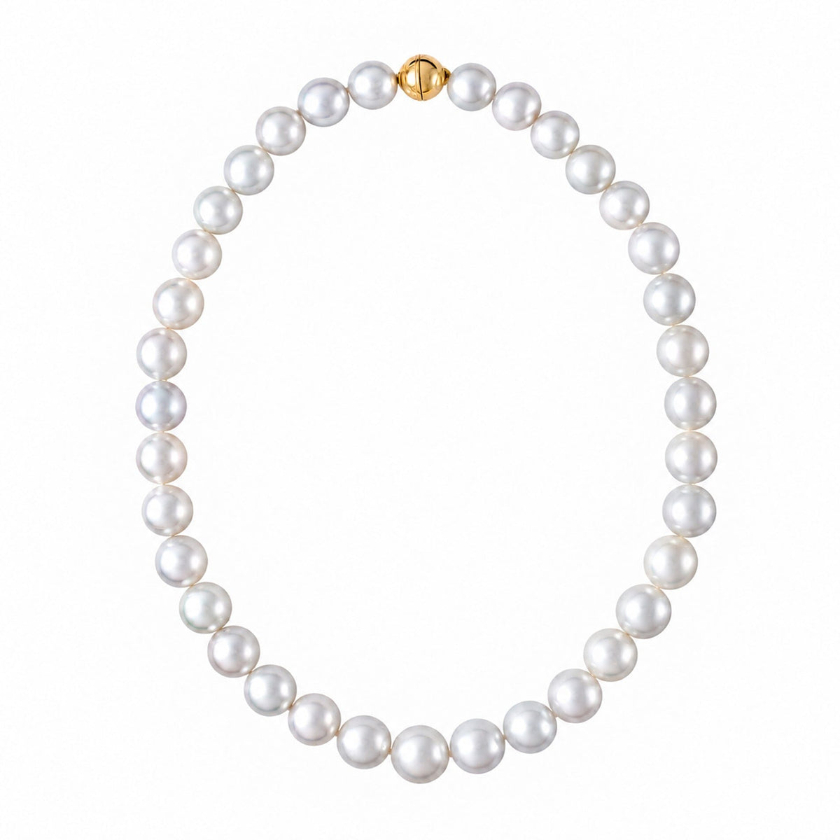10.0-12.5 mm AAA Near-Round White South Sea Pearl Necklace