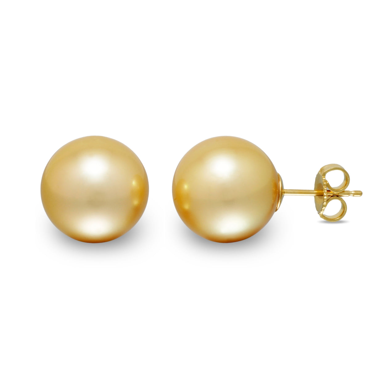 12.0-13.0 mm Golden South Sea Pearl Stud Earrings