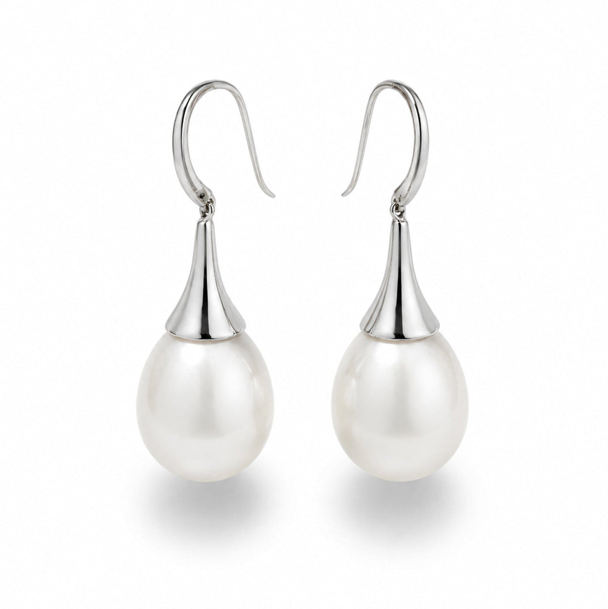 12.0-13.0 mm White South Sea Drop Pearl Earrings