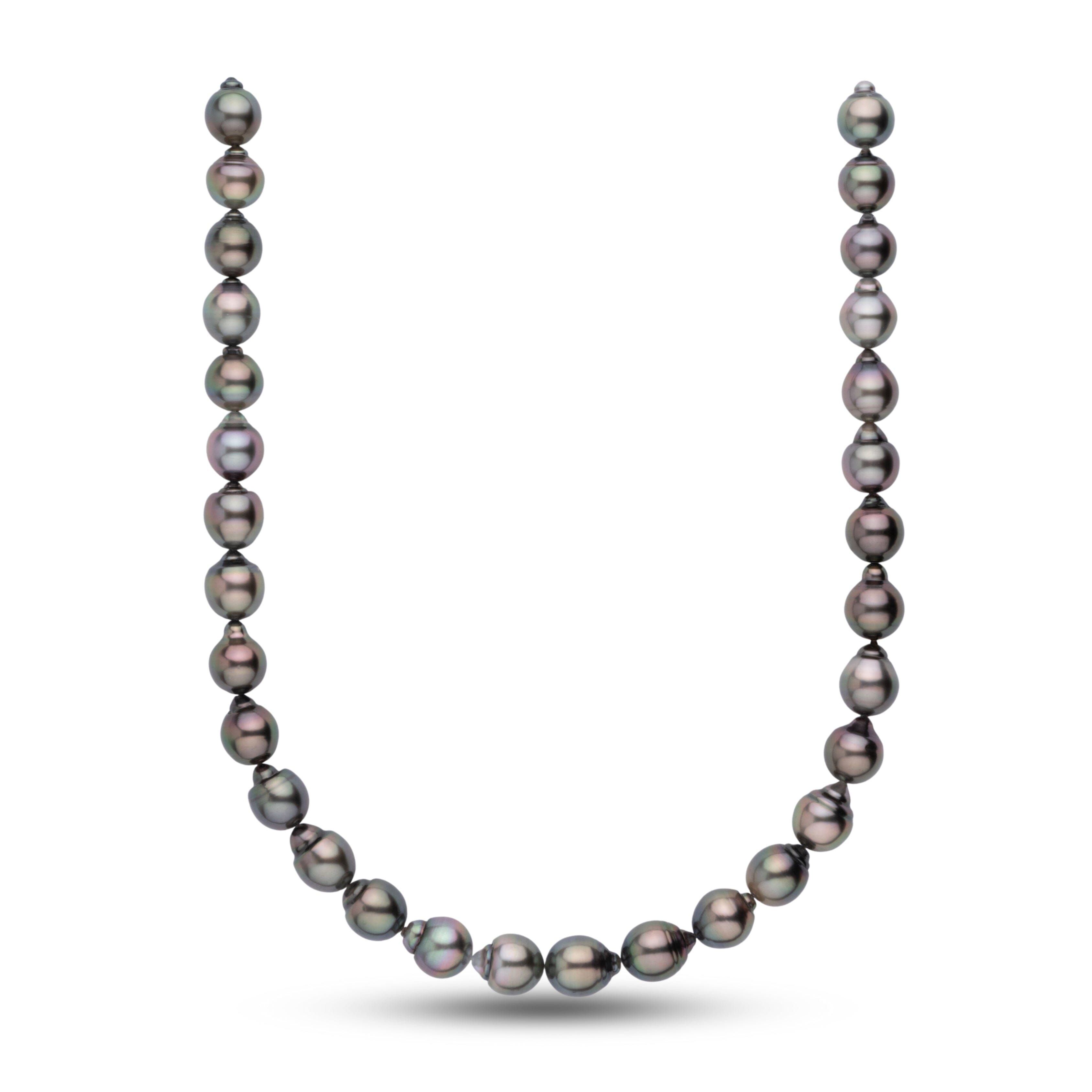 A-01☆エスニックパール 11.1-11.9 mm AAA Tahitian Drop Pearl Necklace – Pearl Paradise