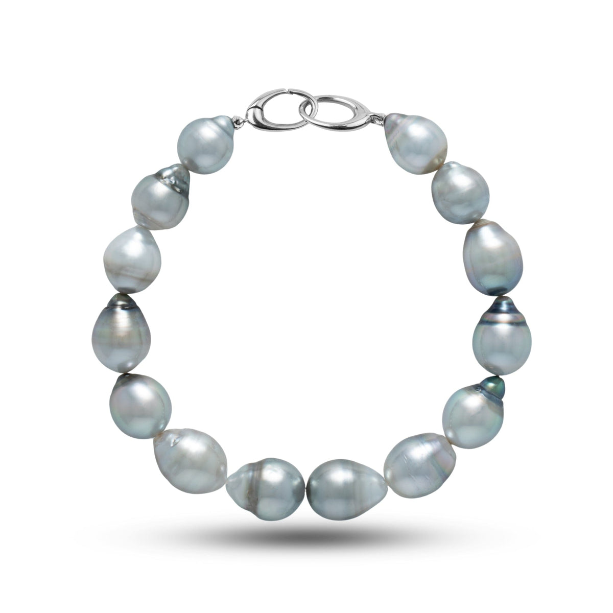 8.8-10.1 mm AA+ Baroque Tahitian Pearl Bracelet, view 3