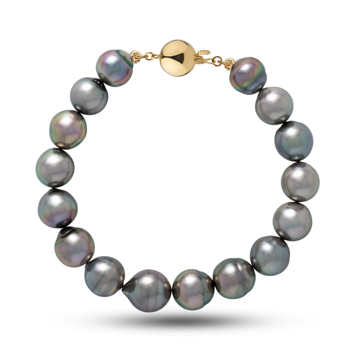9.8-11.2 mm AA+/AAA Baroque Tahitian Pearl Bracelet, view 2