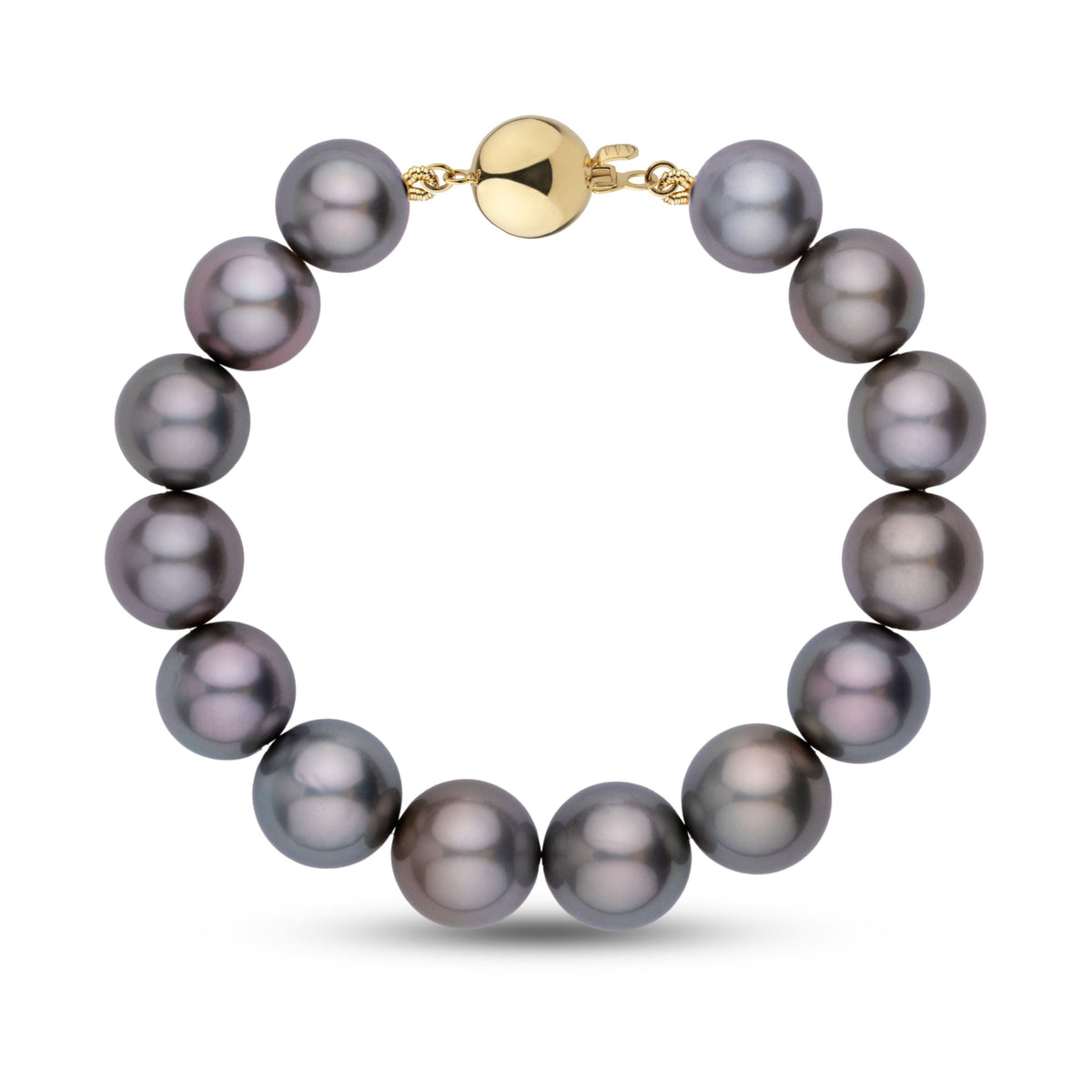 11.2–12.6 mm AAA Round Tahitian Pearl Bracelet, view 3