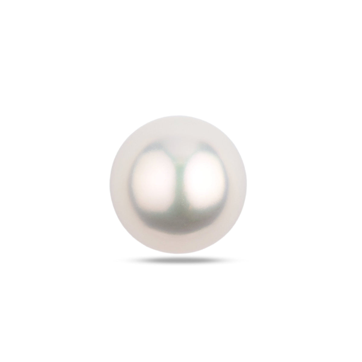 Loose White South Sea Pearl with smooth surface and luminous white shine, showcasing the classic elegance of cultured South Sea pearls.