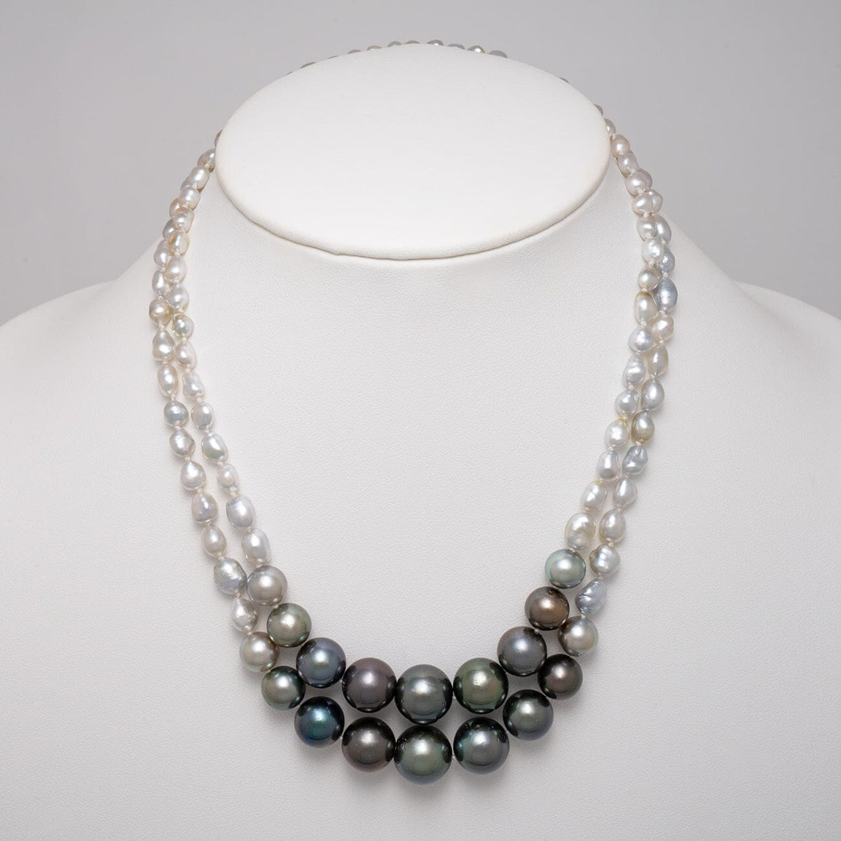 J. Hunter Keshi and Round Fijian Pearl Convertible Necklace