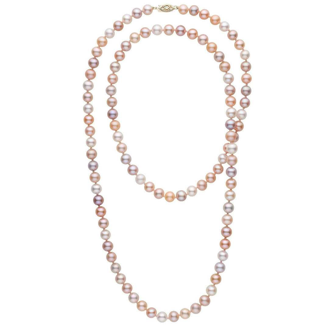 35-inch 7.5-8.0 mm AA+ Multicolor Freshwater Pearl Necklace
