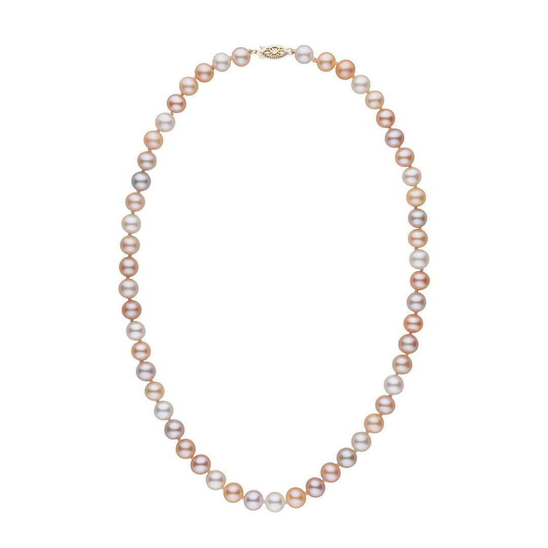 7.5-8.0 mm 18 Inch AAA Multicolor Freshwater Pearl Necklace