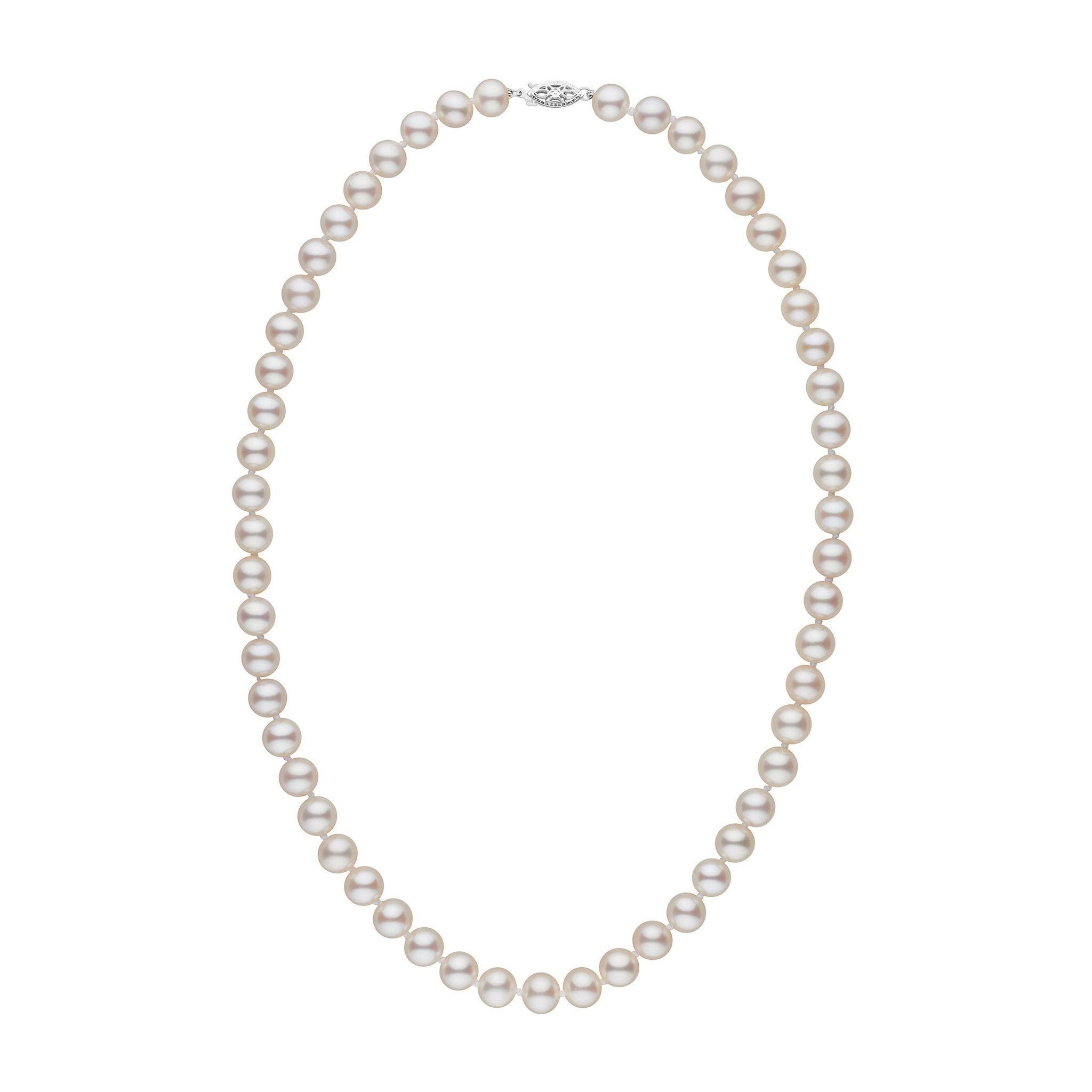 mm AAA White Freshwater Pearl Necklace – Pearl Paradise