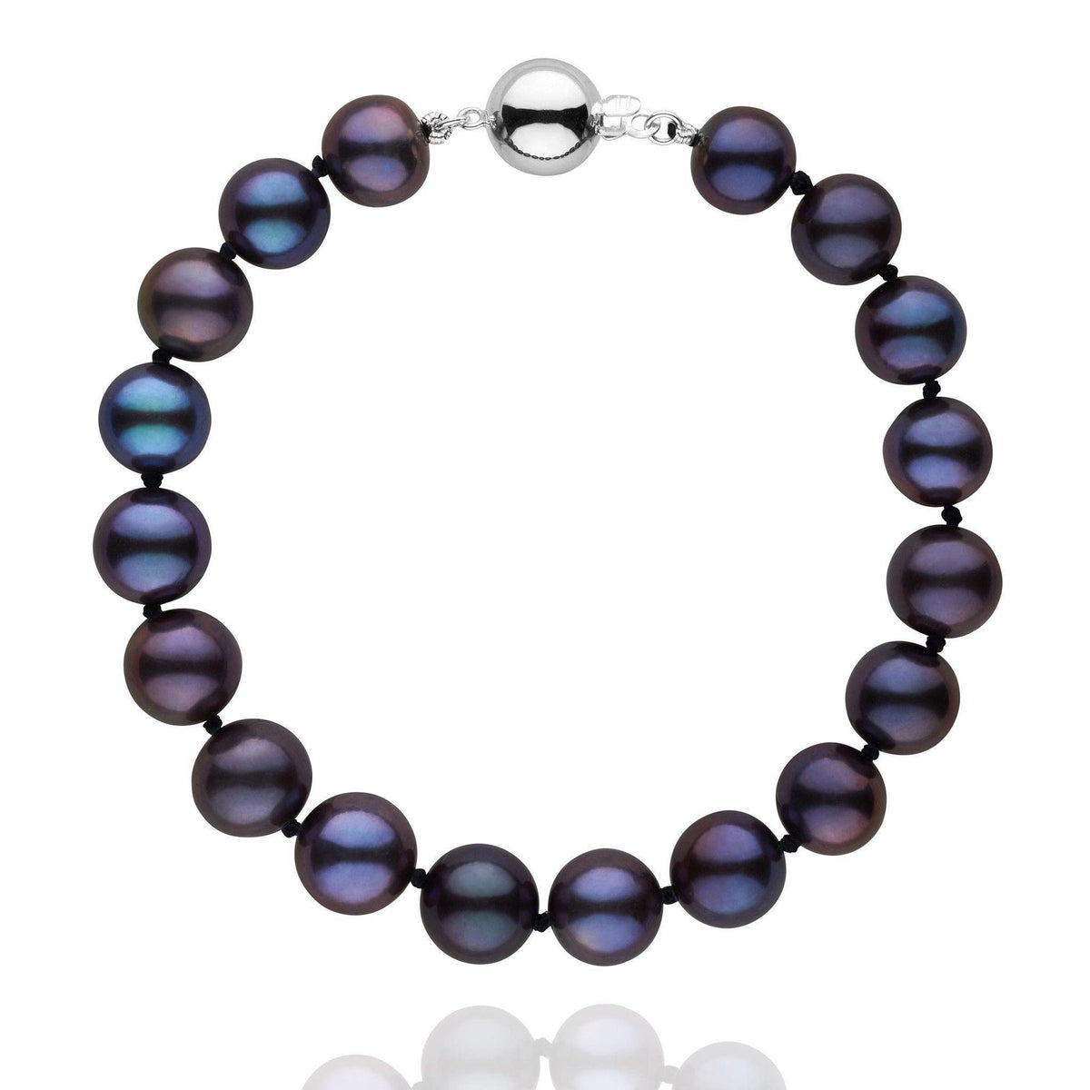 8.5-9.0 mm Black Freshwater AA+ Pearl Bracelet wg
