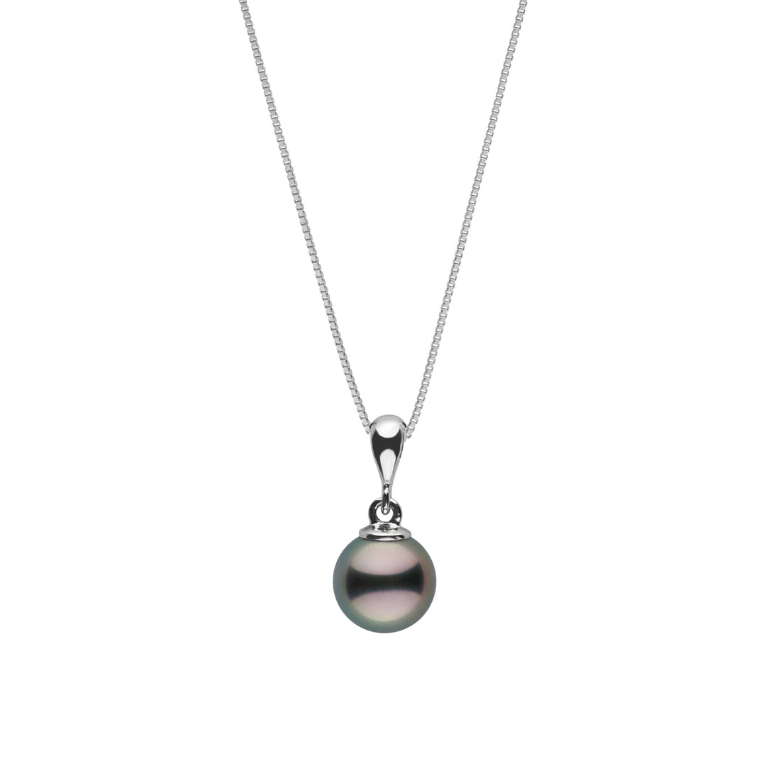 Grace Collection 9.0-10.0 Tahitian Pearl Pendant White Gold