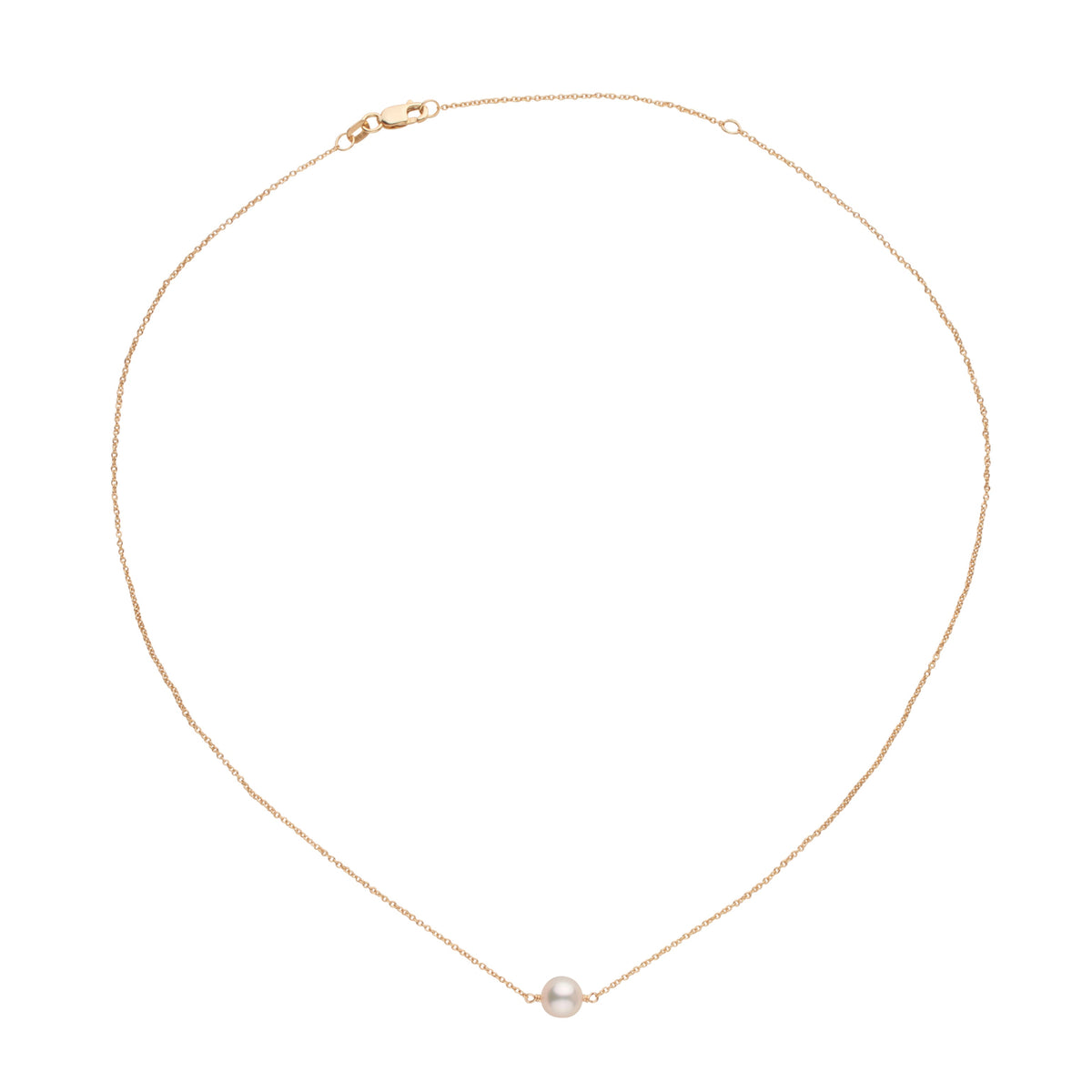 8.5-9.0 mm Akoya Pearl Solitaire Pendant yellow gold