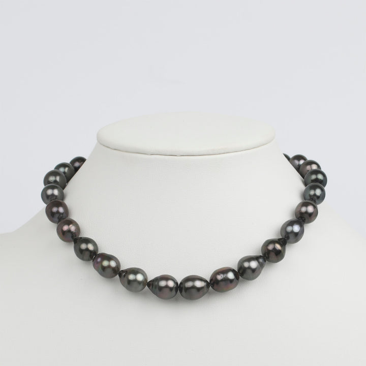 Photographed on bust 10.9-11.8 mm Tahitian Drop Pearl Necklace