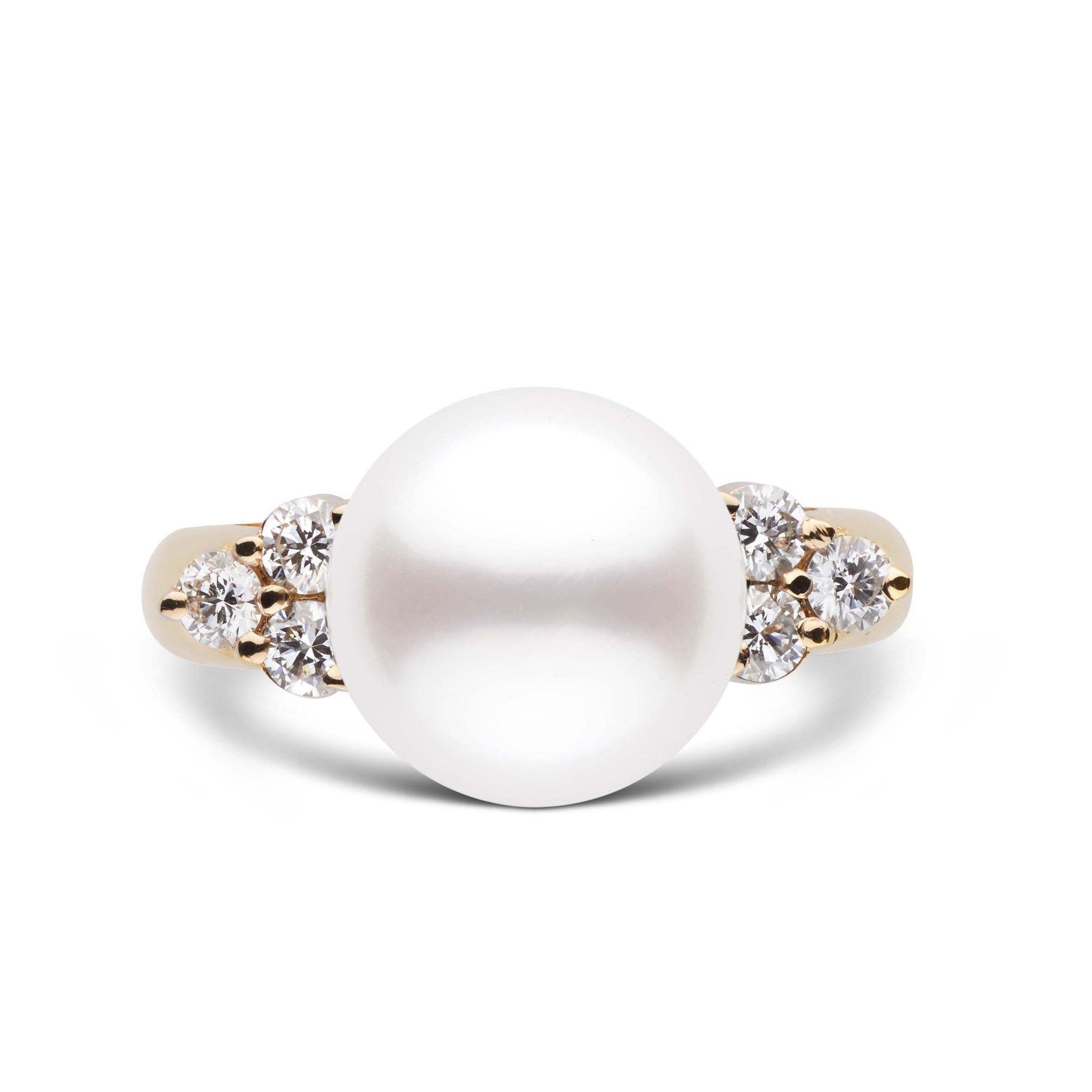 South sea pearl ring with diamonds Clearance