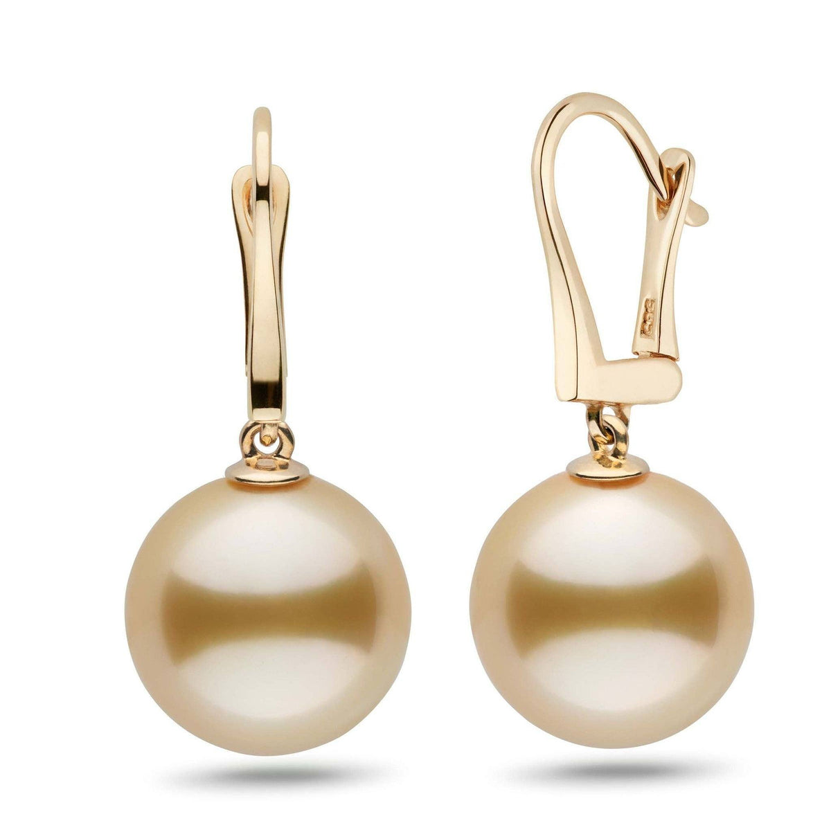 Classic Collection Golden South Sea 13.0-14.0 mm Pearl Dangle Earrings yg
