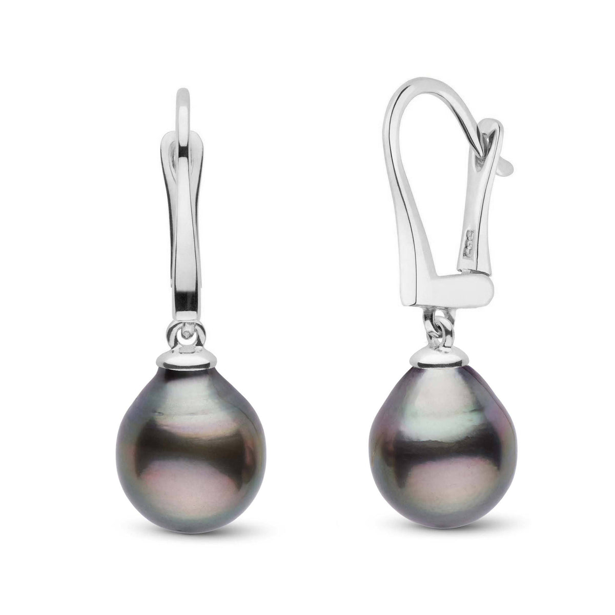 Classic Collection Tahitian Drop 9.0-10.0 mm Pearl Dangle Earrings wg