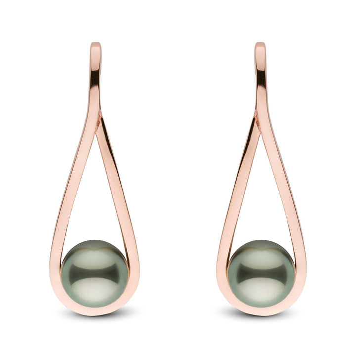 Cradle Collection Tahitian Pearl Earrings rose gold