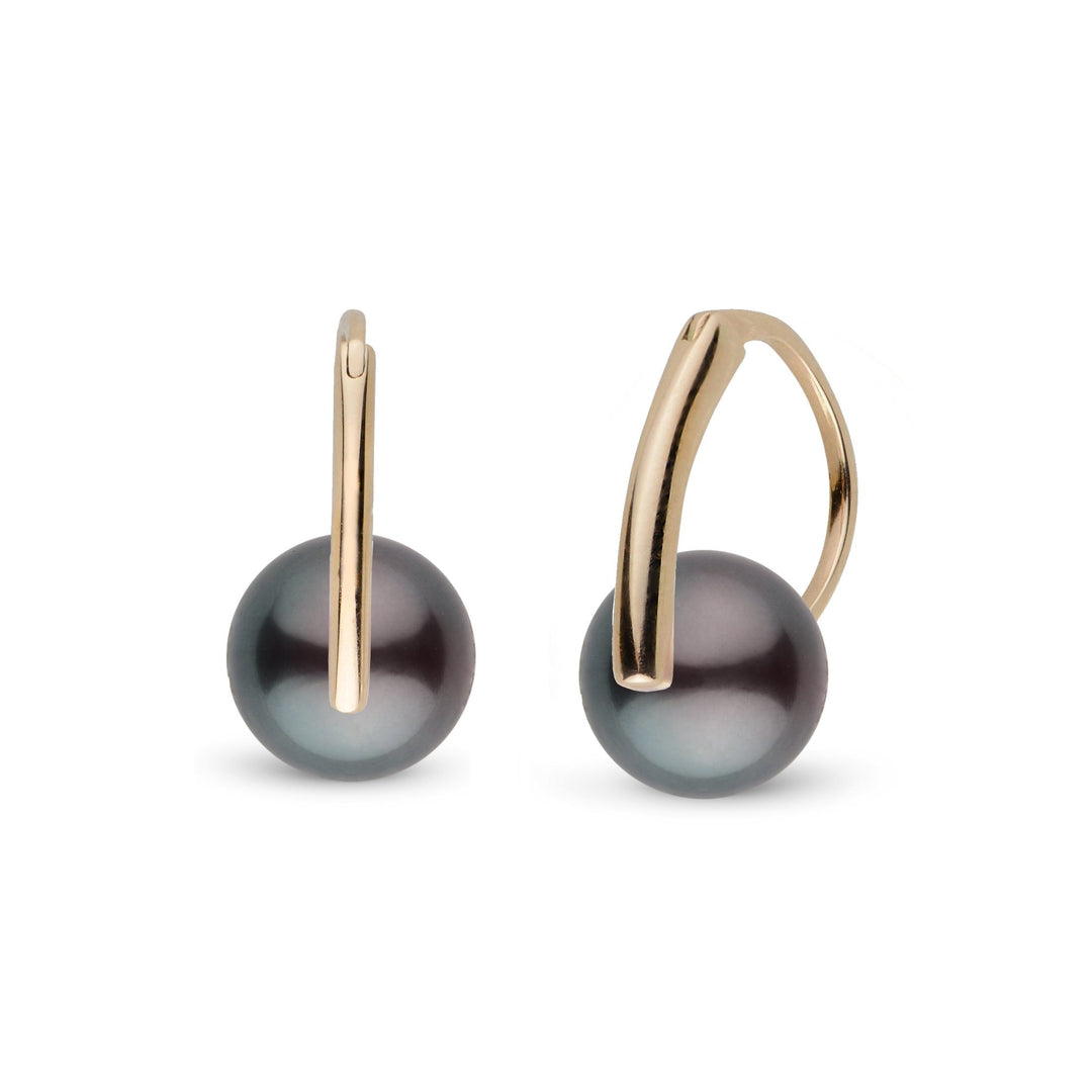 Deco Collection 9.0-10.0 mm Tahitian Pearl Earrings yg