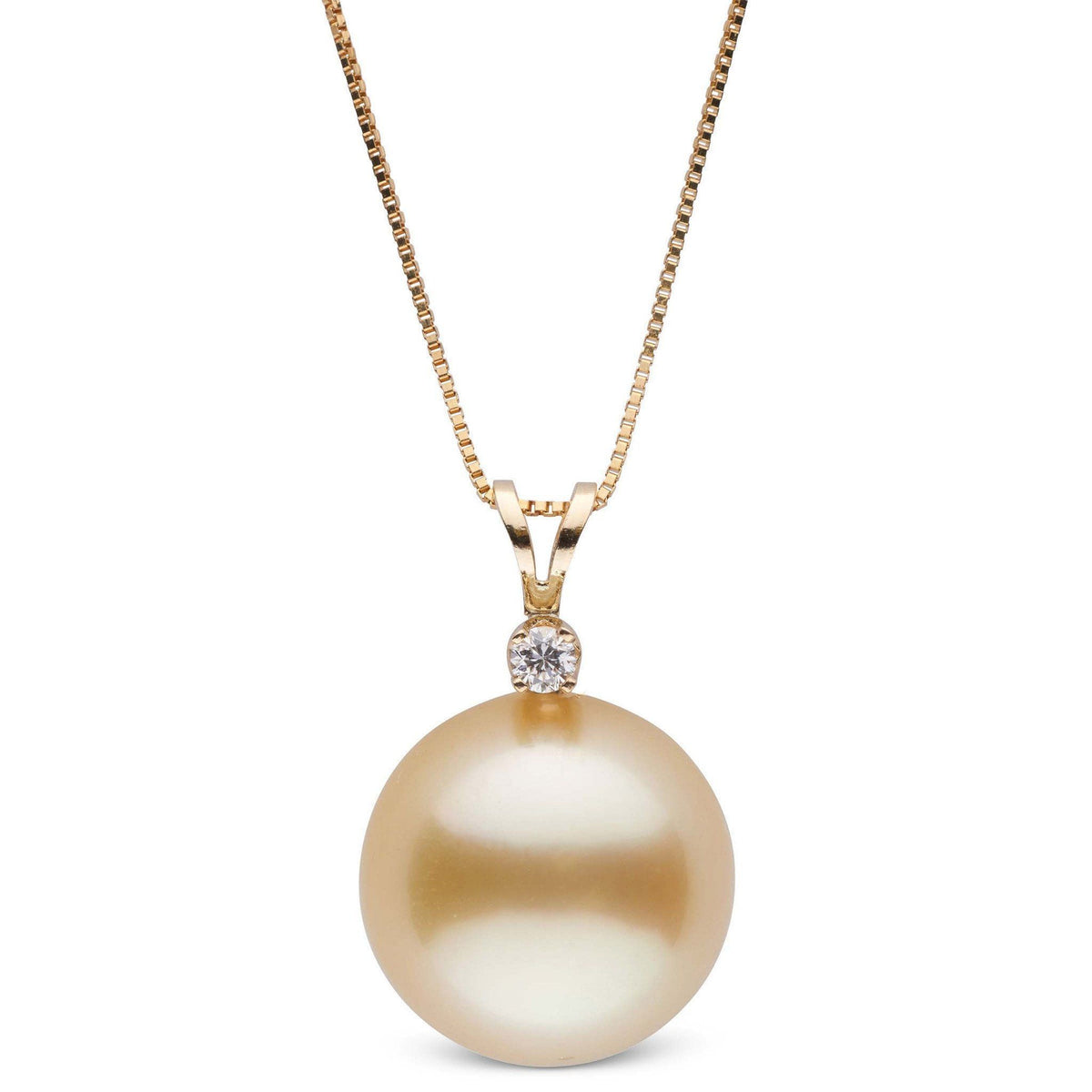 Harmony Collection Golden 13.0-14.0 mm South Sea Pearl & Diamond Pendant yg