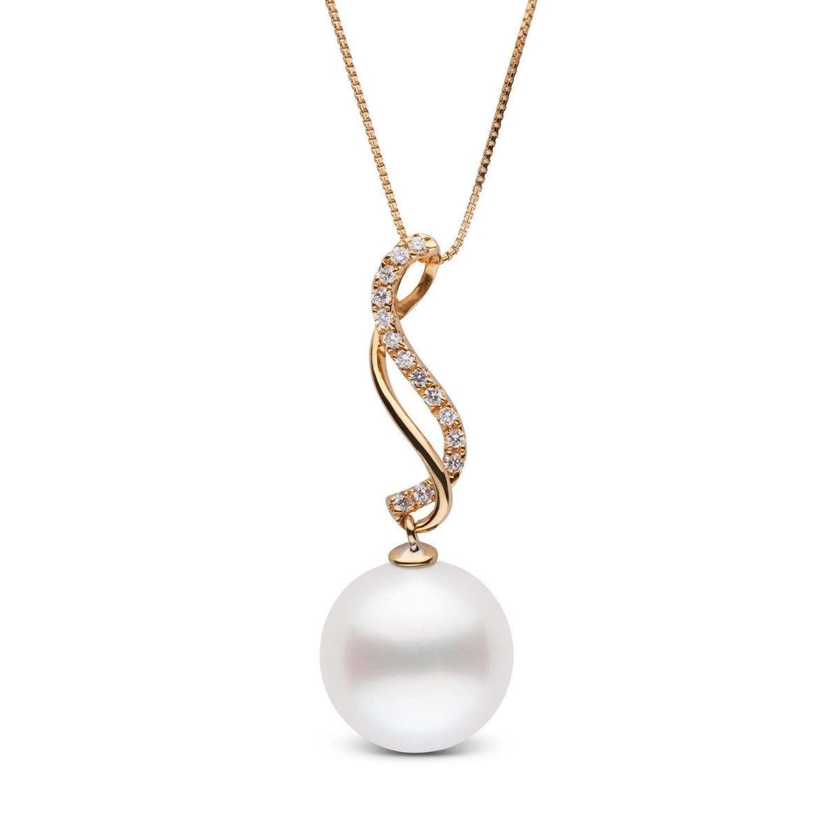 Wanderlust Collection 10.0-11.0 mm White South Sea Pearl & Diamond Pendant yg