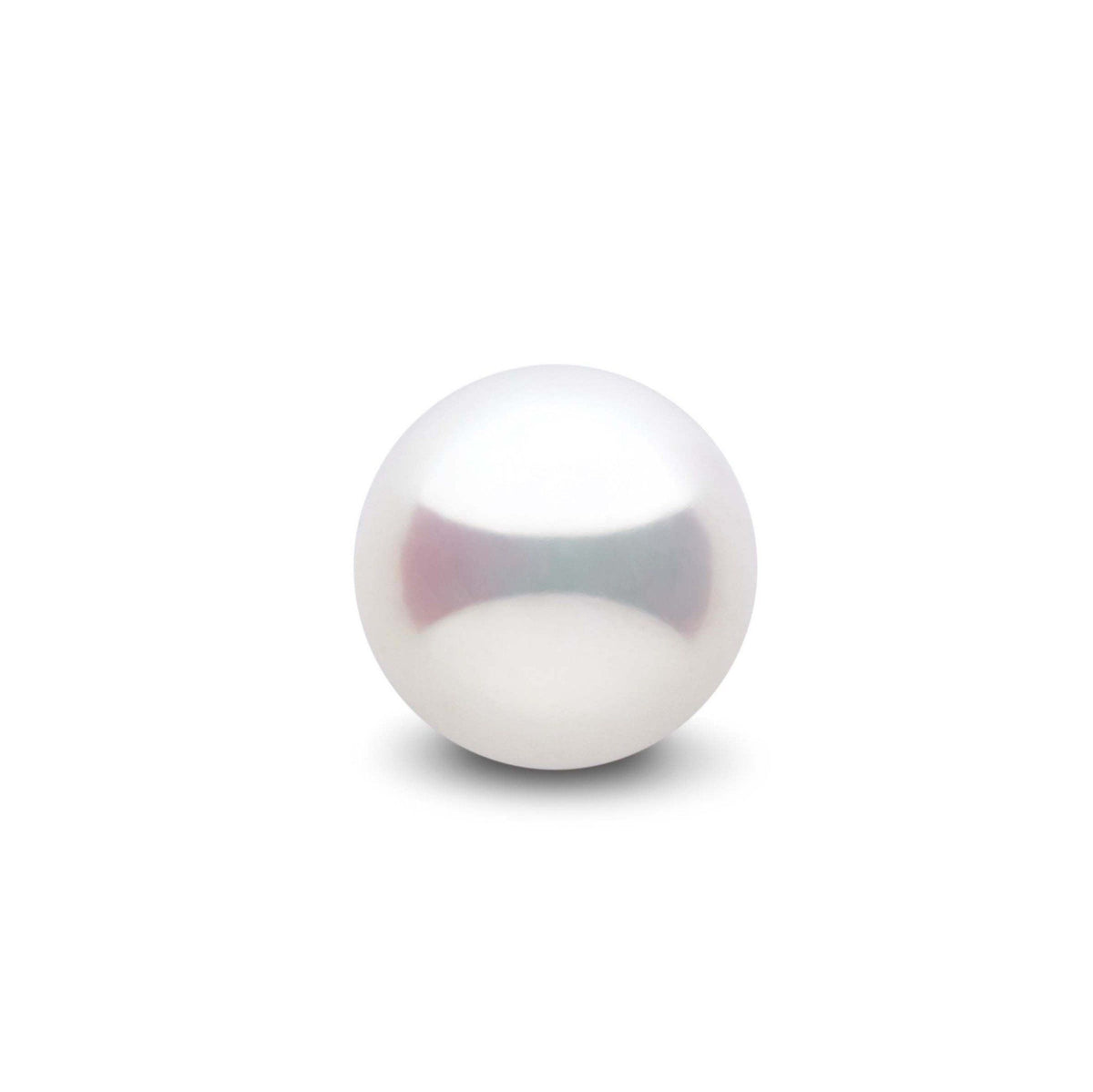 Single glossy white pearl from the Loose White Freshwater Pearls (Sold as Set of 4), showcasing smooth surface and natural luster typical of cultured freshwater pearls.