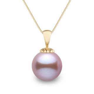 Classic Collection 10.0-11.0 mm Lavender Freshadama Pearl Pendant in 14K White Gold on a Box Chain