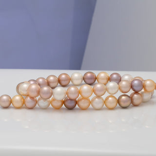 luxury multicolor Freshadama pearl strand with high luster freshwater pearls