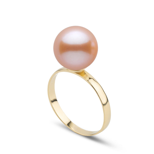 Classic Collection 10.0-11.0 mm Pink Freshadama Pearl Ring in 14K White Gold