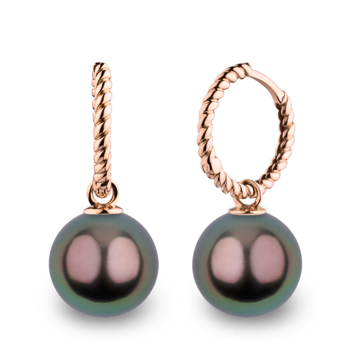 Rope Collection 10.0-11.0 mm Tahitian Pearl Earrings