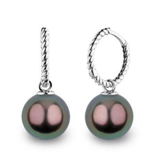 Rope Collection 10.0-11.0 mm Tahitian Pearl Earrings