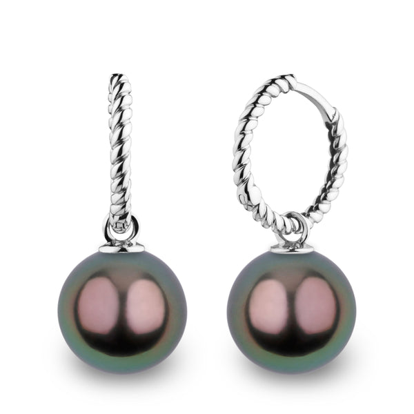 Rope Collection 10.0-11.0 mm Tahitian Pearl Earrings