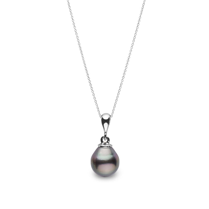 Grace Collection 10.0-11.0 mm Tahitian Drop Pearl Adjustable Chain Pendant