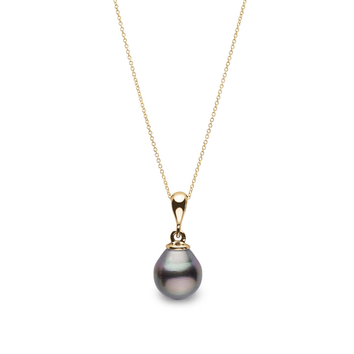 Grace Collection 10.0-11.0 mm Tahitian Drop Pearl Adjustable Chain Pendant