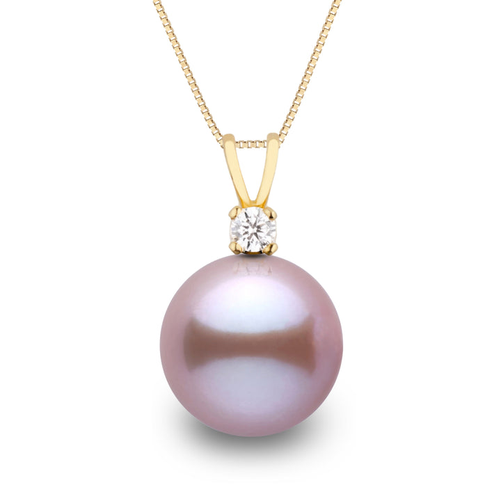 Grand Harmony Collection 10.0-11.0 mm Lavender Freshadama Pearl & Diamond Pendant