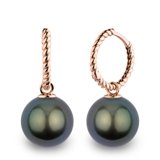 Rope Collection 11.0-12.0 mm Tahitian Pearl Earrings