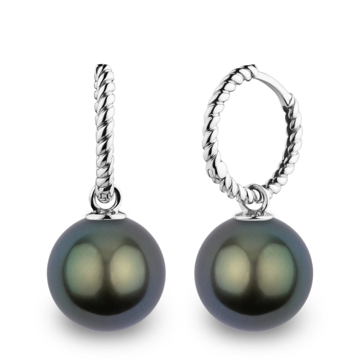Rope Collection 11.0-12.0 mm Tahitian Pearl Earrings