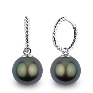 Rope Collection 11.0-12.0 mm Tahitian Pearl Earrings