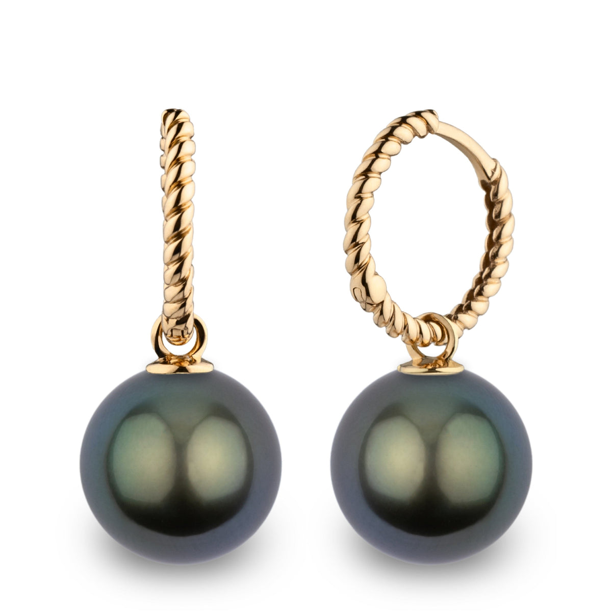 Rope Collection 11.0-12.0 mm Tahitian Pearl Earrings