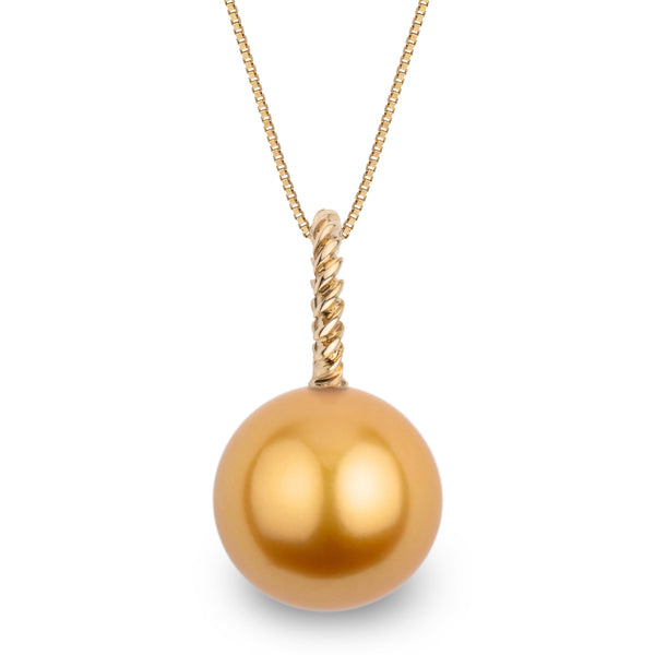 Rope Collection 12.0-13.0 mm Golden South Sea Pearl Pendant