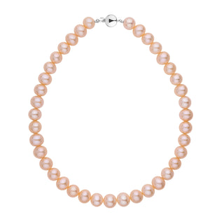 10.5-11.5 mm AA+ Pink to Peach Freshwater Pearl Necklace wg