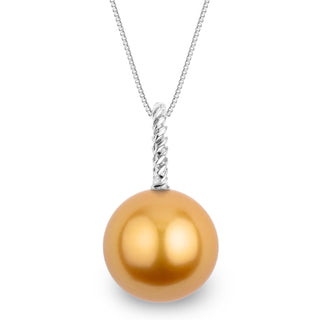 Rope Collection 13.0-14.0 mm Golden South Sea Pearl Pendant